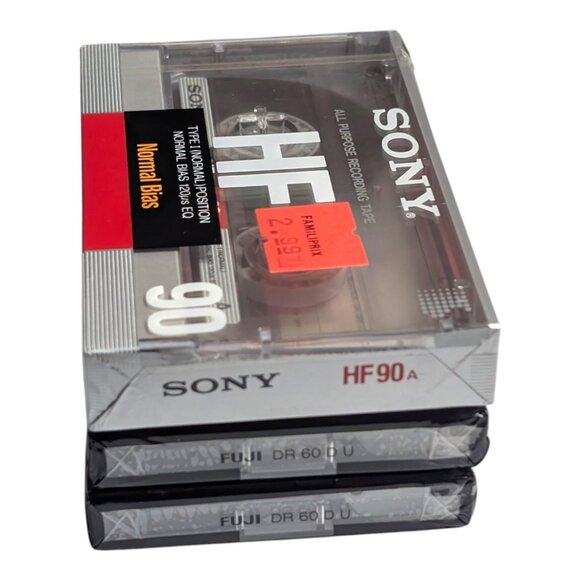 Lot 1 X Sony Hf 2 X Fuji Dr Blank Audio Cassette Tapes 90 Min 60 Min New Sealed - Picture 7 of 9